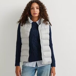 Eddie Bauer Premium Quality Down Women's white Puffer Vest winter festival